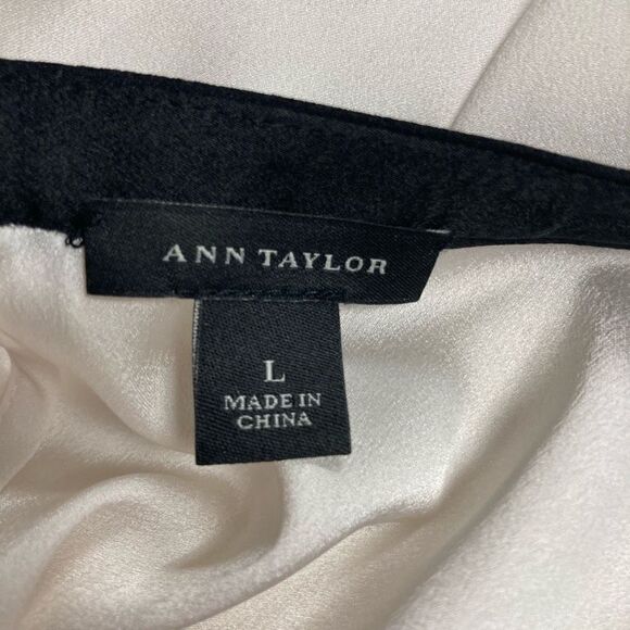 ANN TAYLOR Women’s White Long Sleeve Top Size Large - Picture 10 of 12